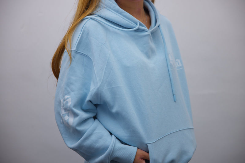 Hoodie + Joggers - Light Blue/White Print - SpartaV11