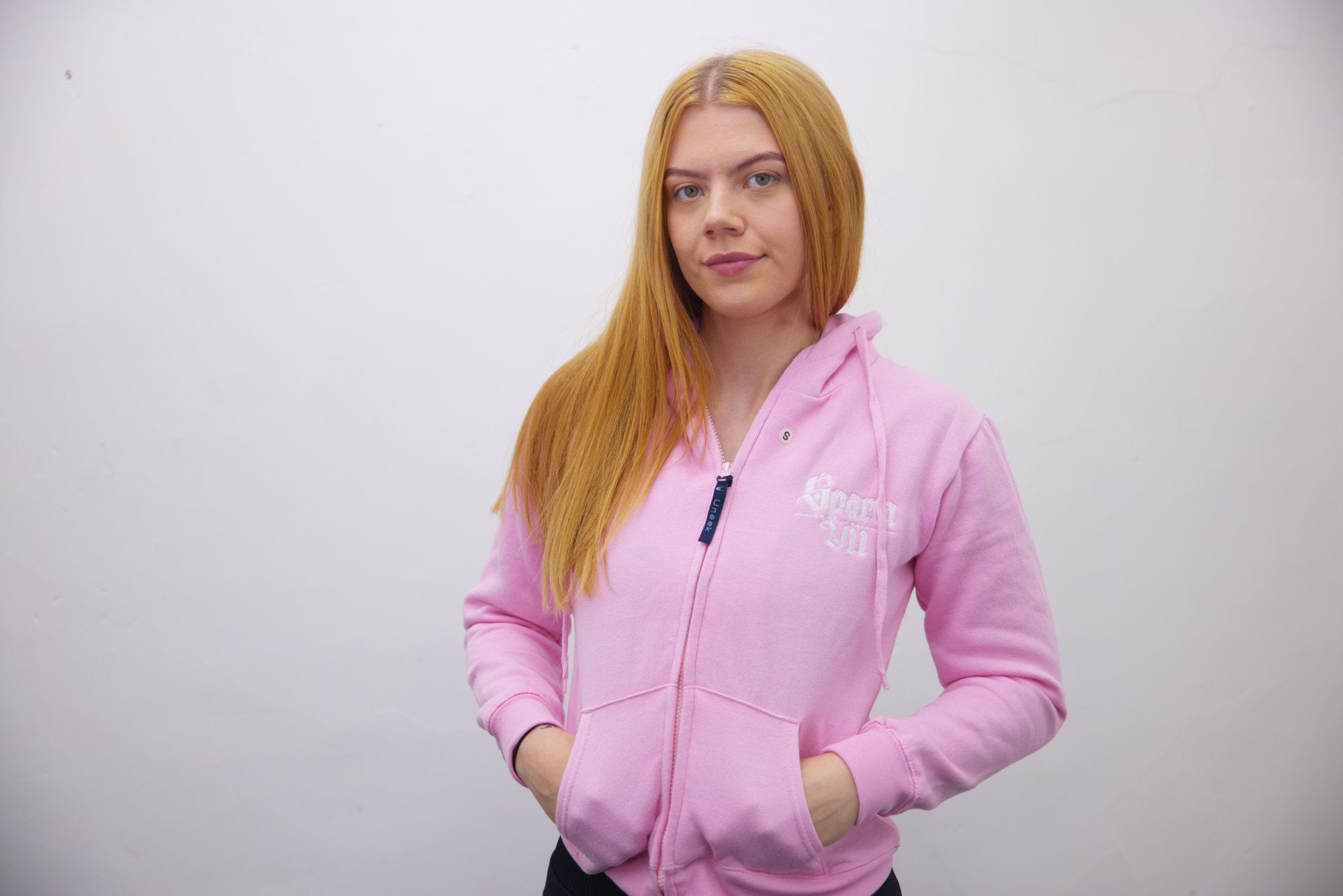 Hoodie - Pink/White Print