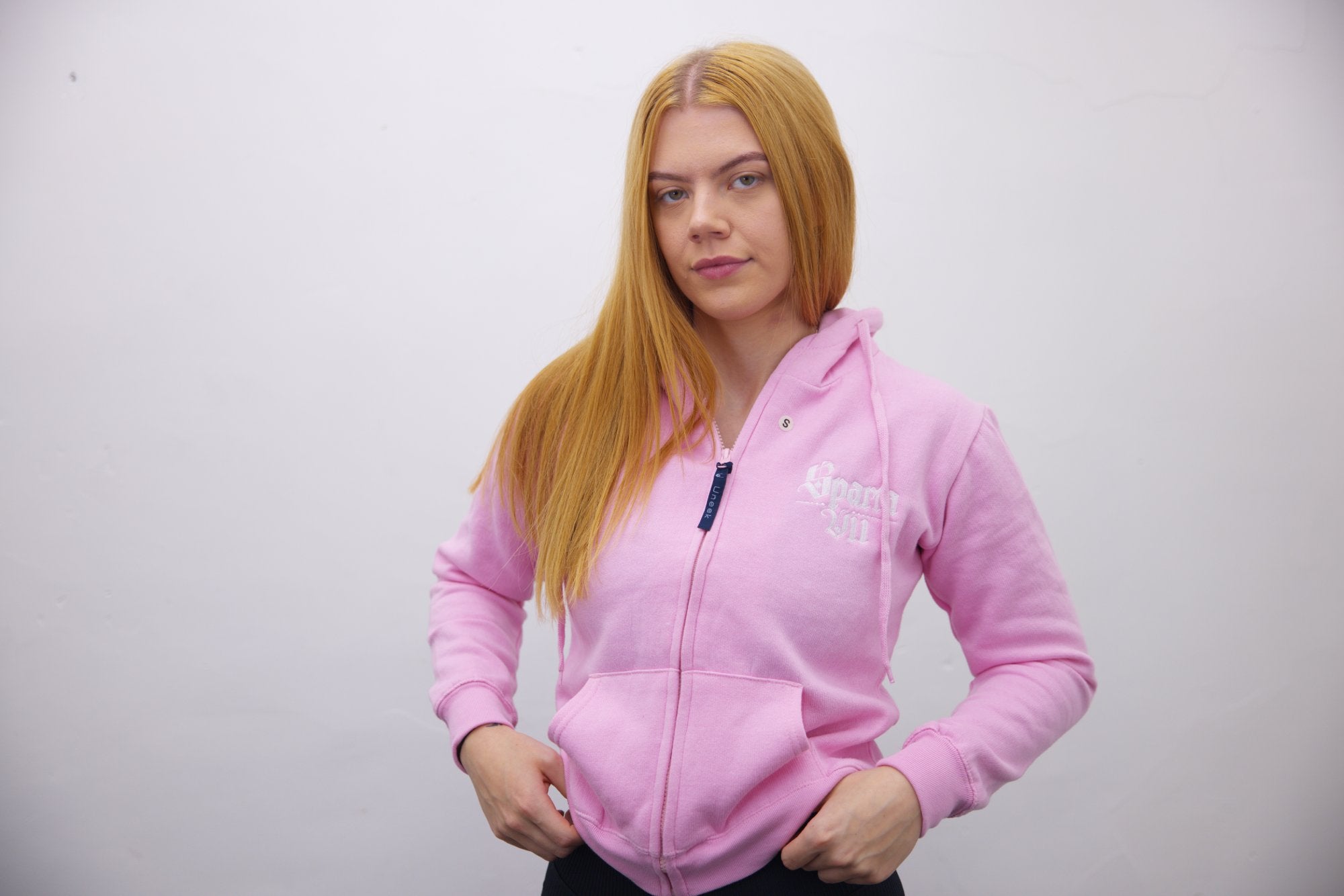 Hoodie - Pink/White Print