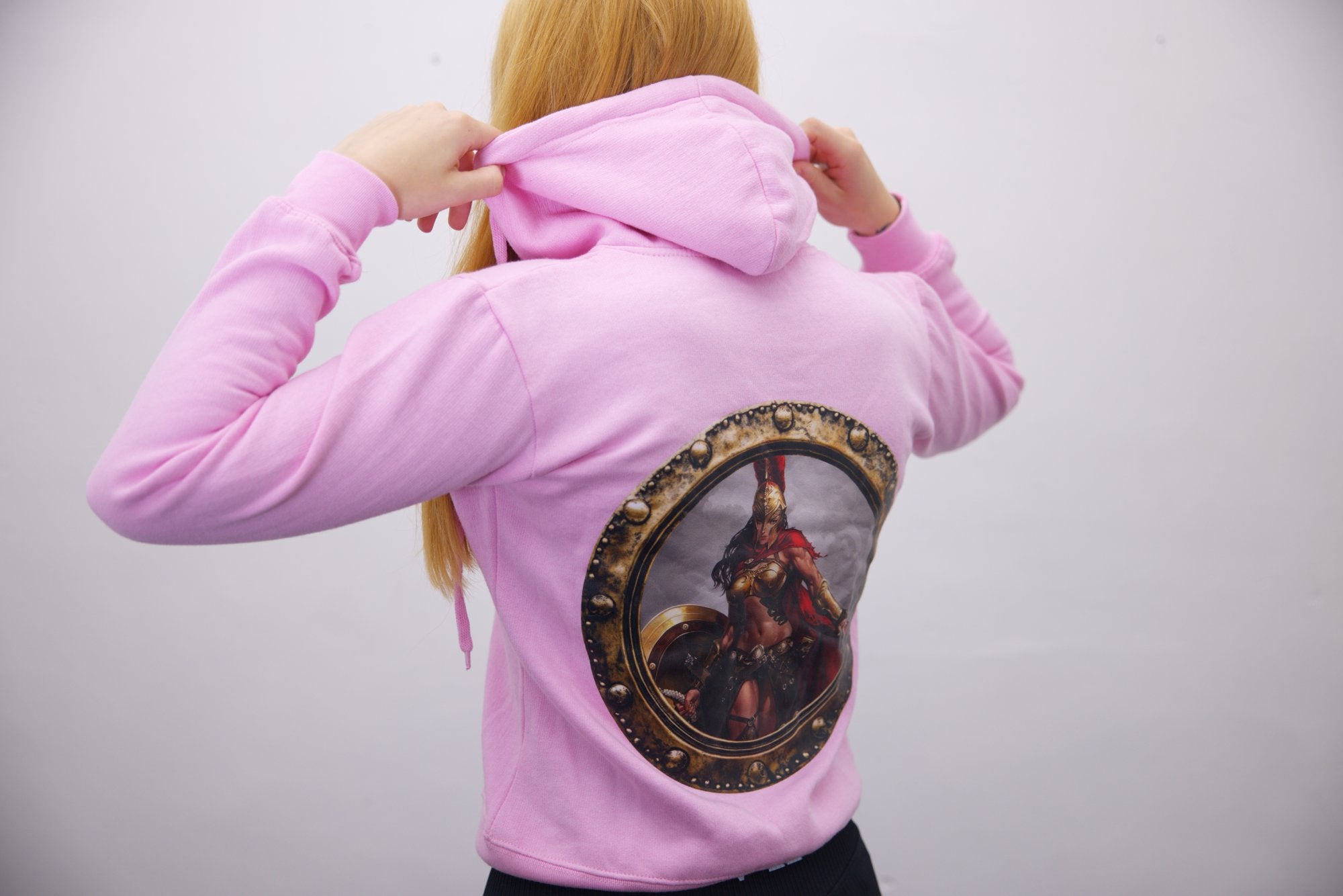 Hoodie - Pink/White Print - SpartaV11