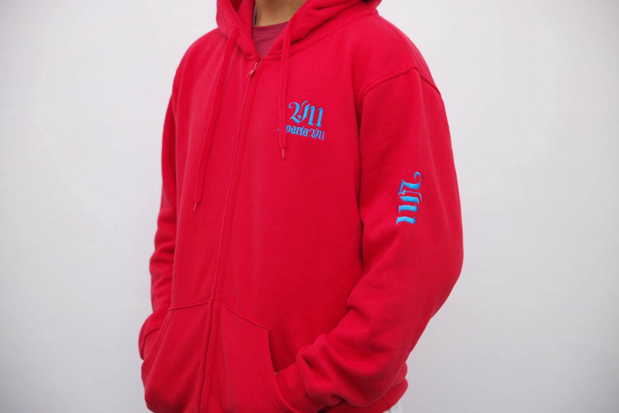 Hoodie - Red/Blue Embroidery - SpartaV11
