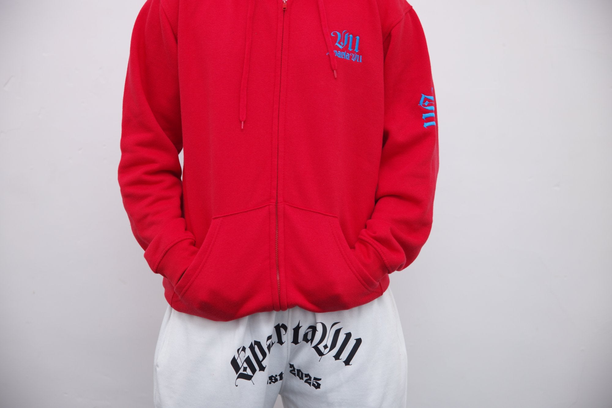 Hoodie - Red/Blue Embroidery - SpartaV11