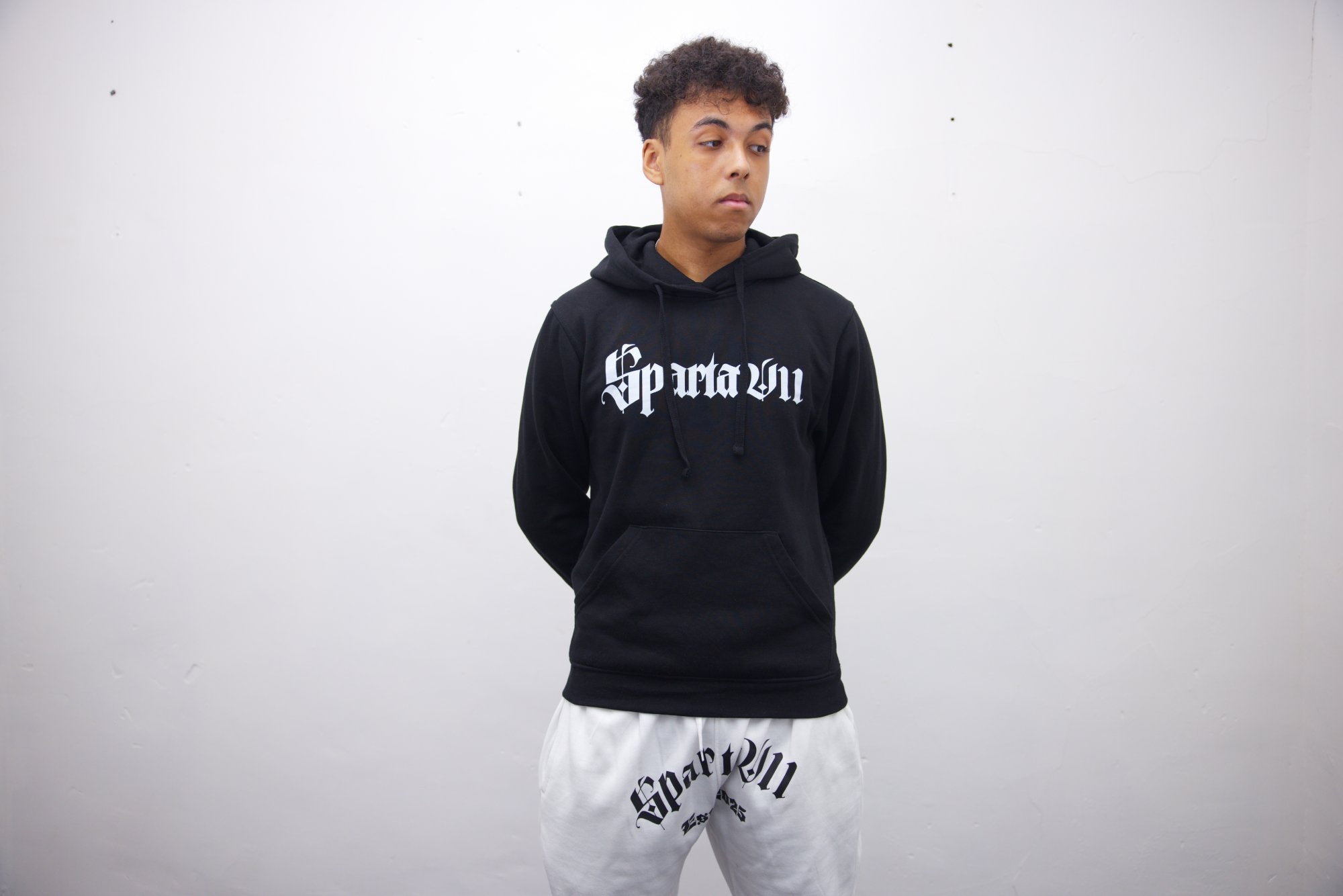 Hoodie - Black/White Print