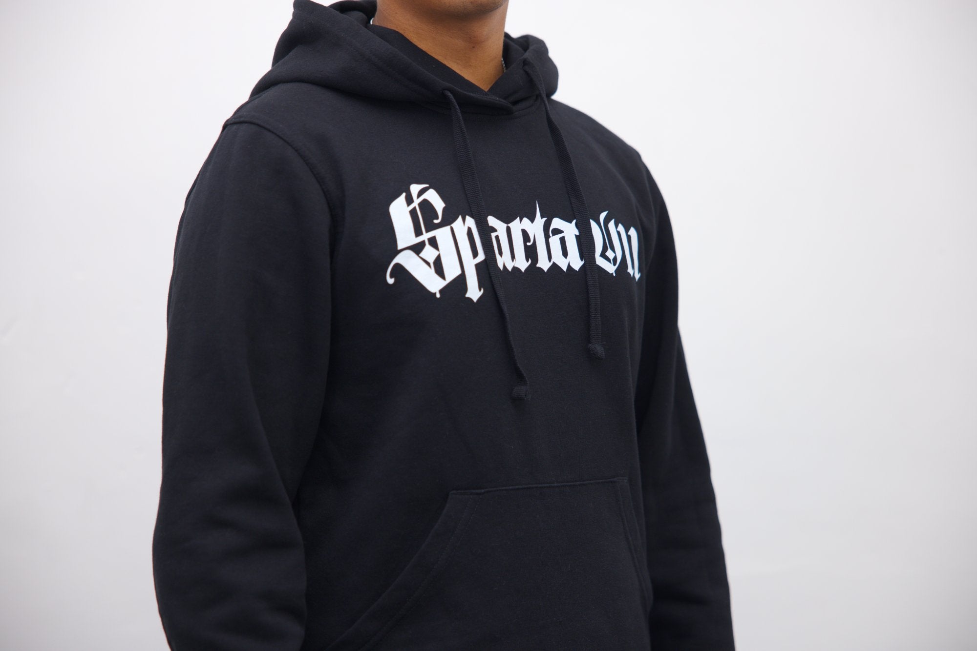 Hoodie - Black/White Print - SpartaV11