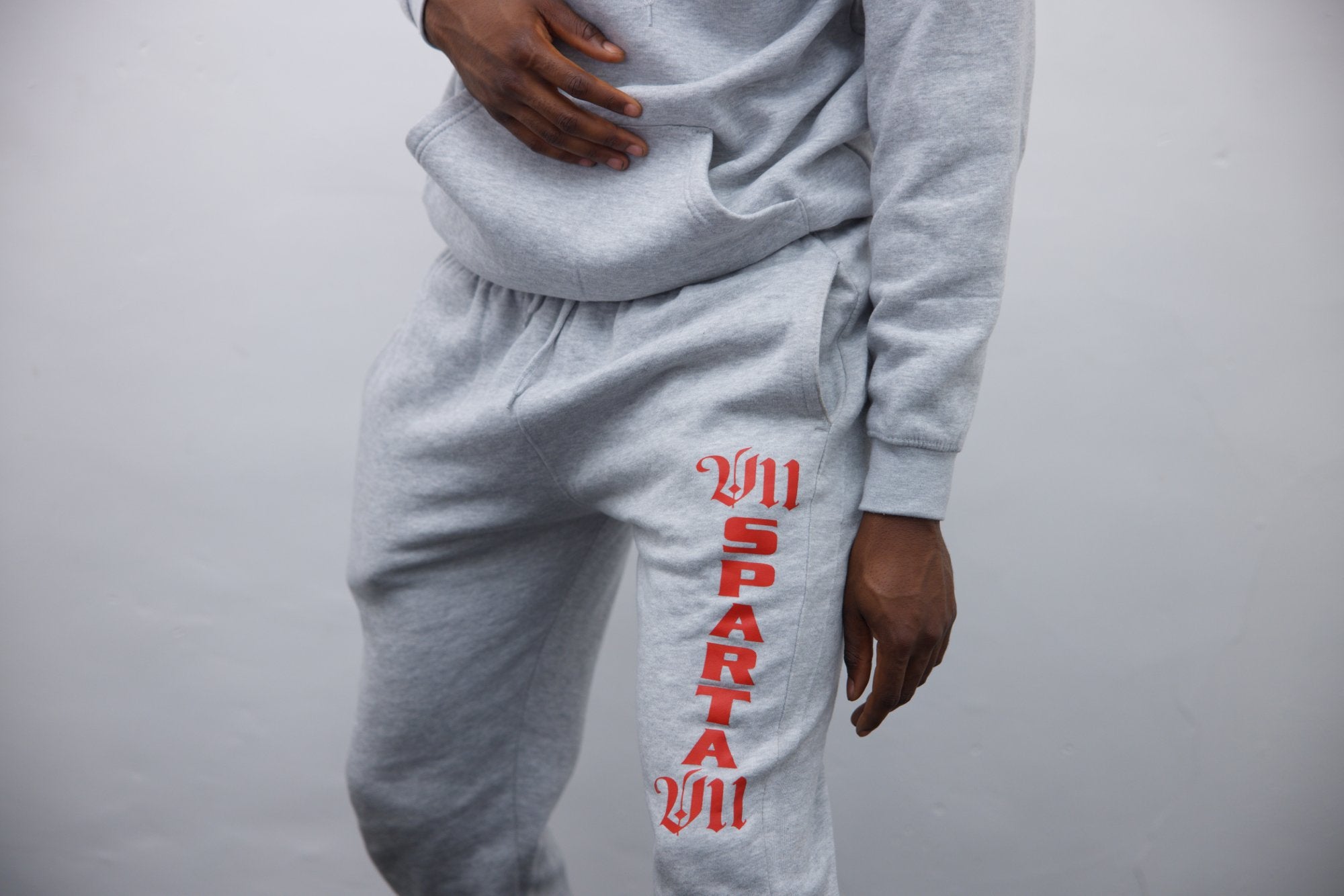 Joggers - Grey/Red Print