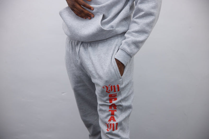 Joggers - Grey/Red Print - SpartaV11