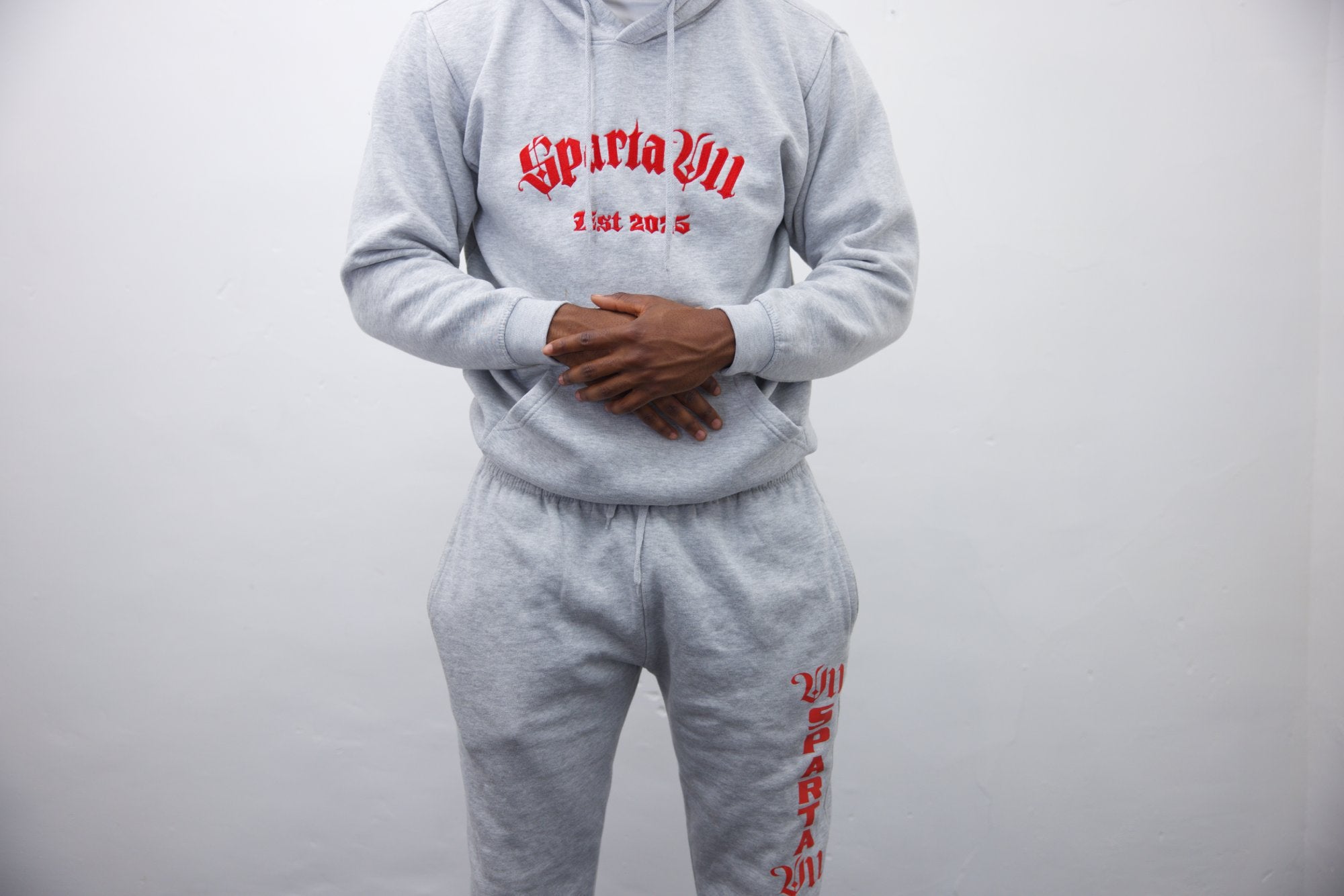 Joggers - Grey/Red Print - SpartaV11