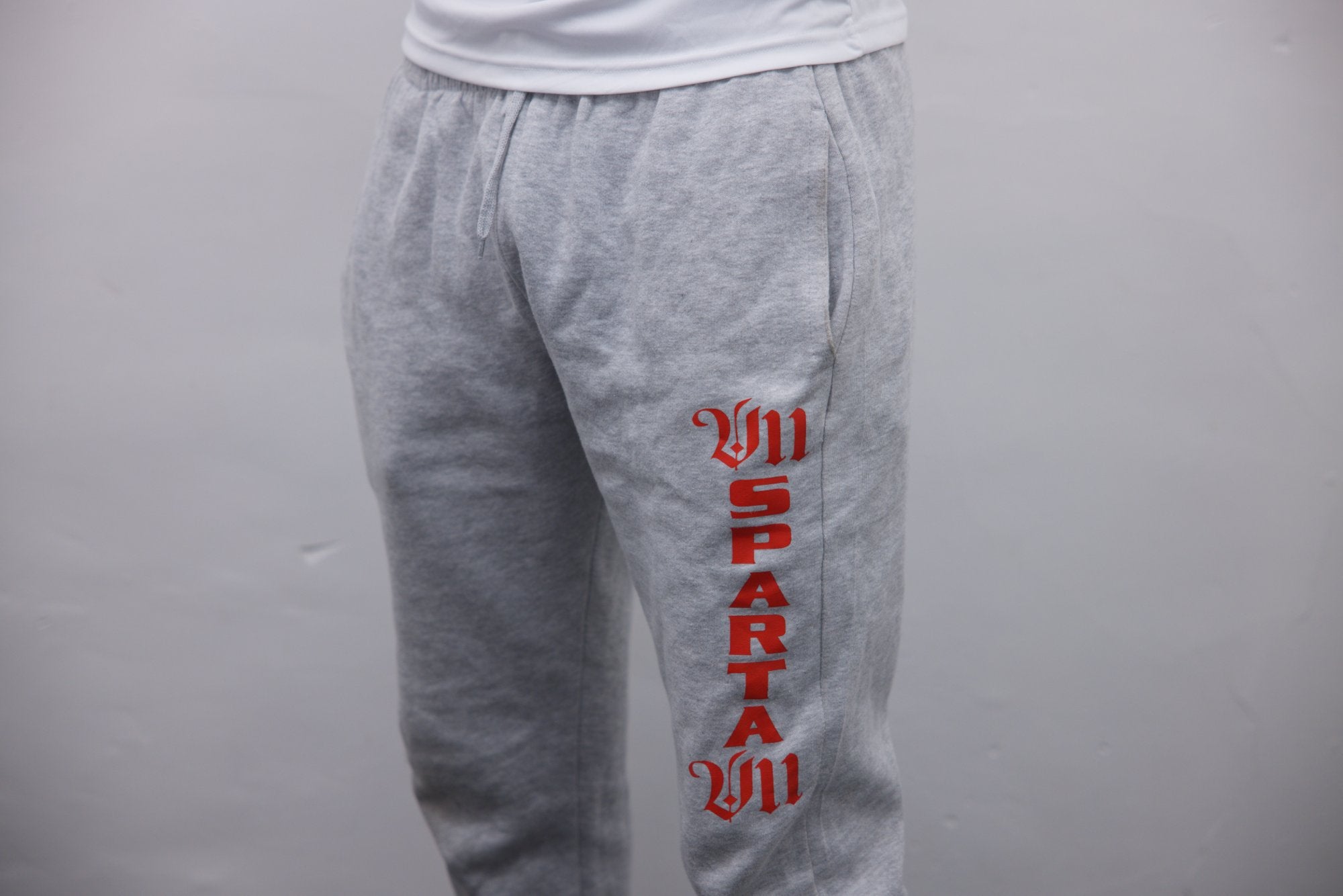 Joggers - Grey/Red Print - SpartaV11