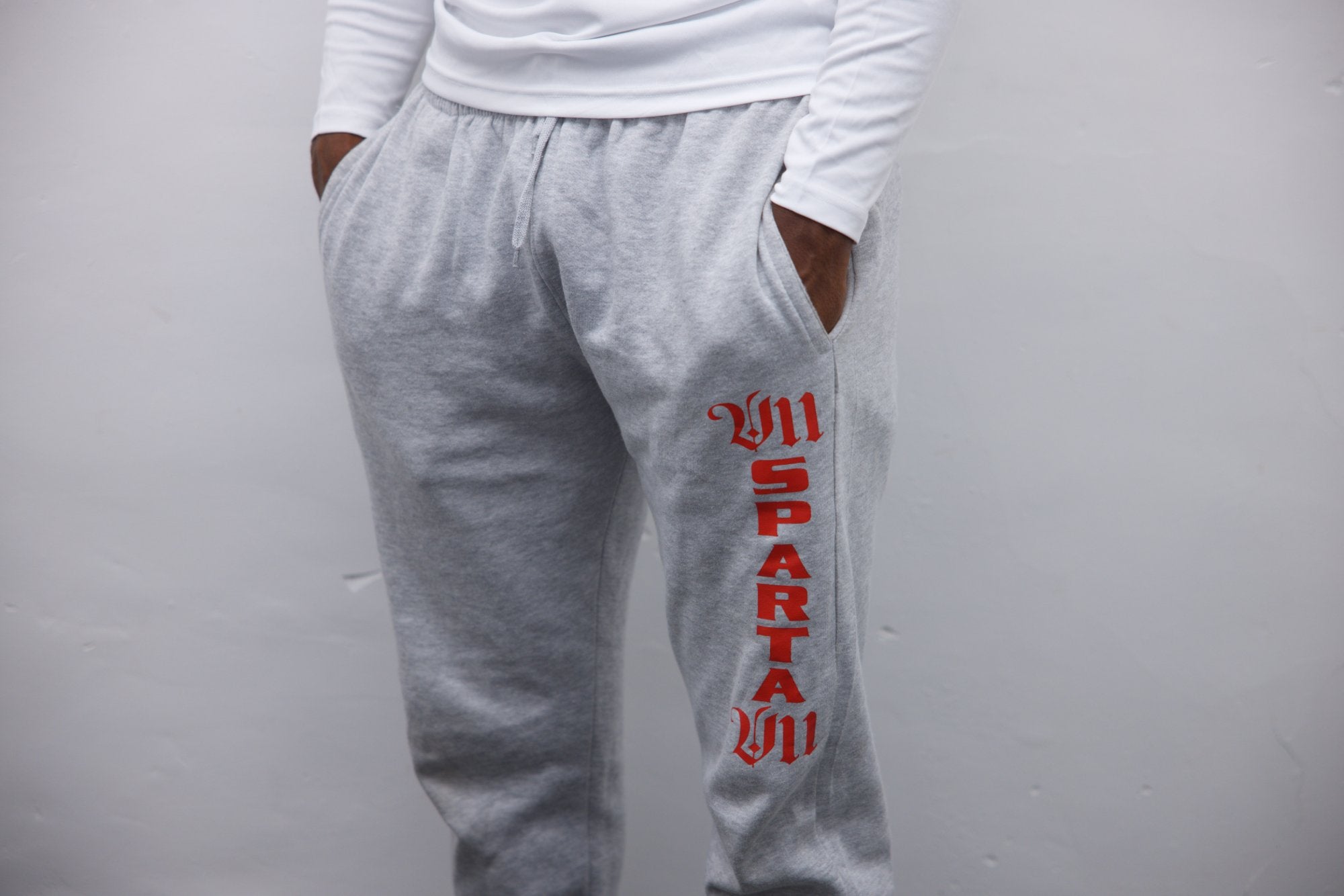 Joggers - Grey/Red Print - SpartaV11