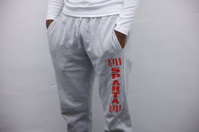 Joggers - Grey/Red Print - SpartaV11