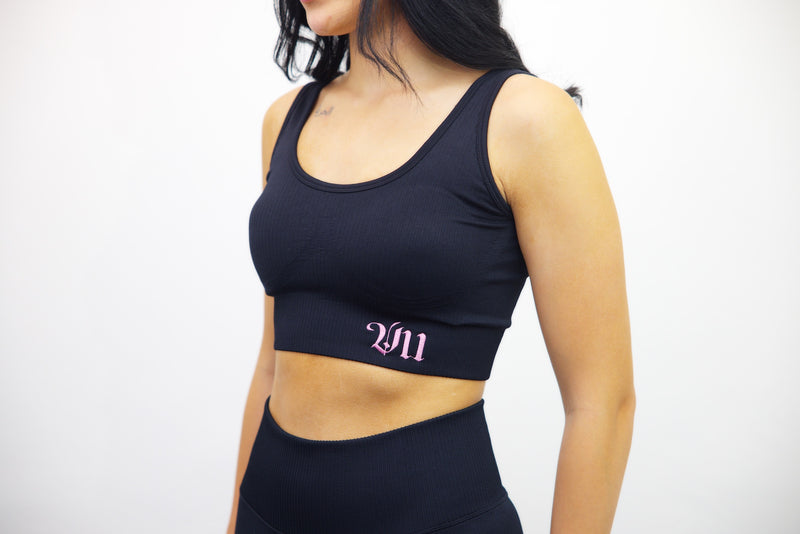 Sparta V11 - Longline Tank Sports Bra - Black - SpartaV11