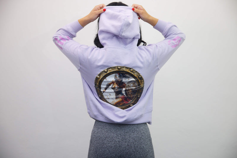 Hoodie - Light Purple/Light Pink Print - SpartaV11